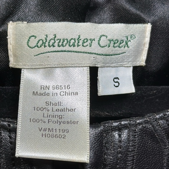(P2) Coldwater Creek Womens
Black 100% Leather Womens‎ Jacket
with Embroidered,S - Picture 6 of 11